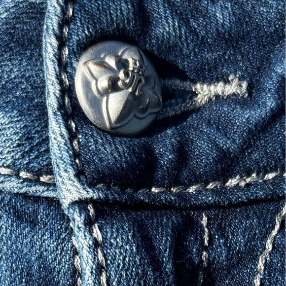 MISS ME BOYFRIEND CASUAL DENIM BLUE JEAN CAPRIS SZ 26 - Picture 6 of 8